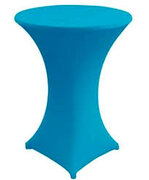 Turquoise Spandex 30in Round Cocktail Table Cover