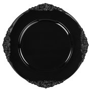Black Vintage Acrylic Charger Plate