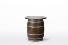Brown Walnut Wine Barrel Cocktail Table