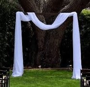 Walnut Linear Wedding Arch