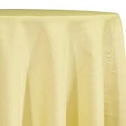 Yellow Poplin Poly  120'' Round Tablecloth