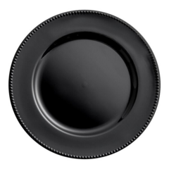 Black Beaded Acrylic Charger Plate