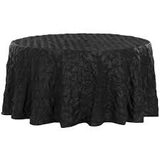 Black Pinched Wheel 132in Round Tablecloth