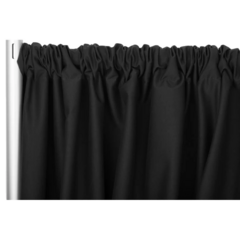Black Premier Polyester 8' Single Drape