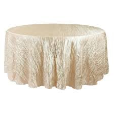 Champagne Crinkle 120in Round Tablecloth