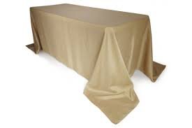 Champagne Metallic Paillette Faux Burlap 90in x 156in Rectangular Tablecloth