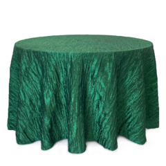 Emerald Green Accordion Crinkle 132" Round Tablecloth