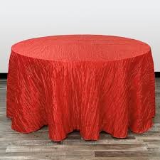 Fire Orange Crinkle 132" Round Tablecloth