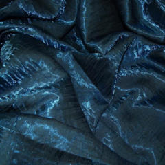 Teal Shimmer Galaxy 132" Round Tablecloth