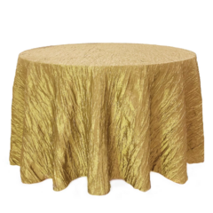 Gold Accordion Crinkle 120" Round Tablecloth