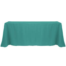Jade Polyester 90in x 132in Rectangular Tablecloth