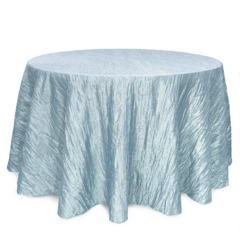 Light Blue Accordion Crinkle 120" Round Tablecloth