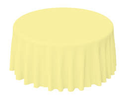 Maize Polyester 132" Round Tablecloth