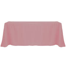Mauve Polyester 90in x 132in Rectangular Tablecloth