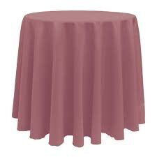 Mauve Polyester 132" Round Tablecloth