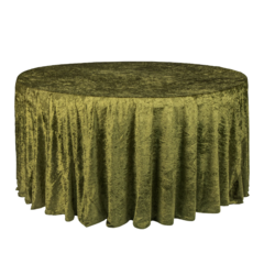 Moss Crinkle 132" Round Tablecloth