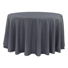 Pewter Polyester 132in Round Tablecloth