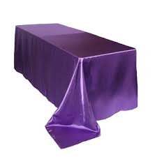 Purple Taffeta 90in x 132in Rectangular Tablecloth