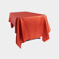 Rust Polyester 90in x 156in Rectangular Tablecloth