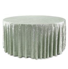 Sage Green Crushed 120" Round Tablecloth