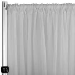 Silver Chiffon 14' Single Drape