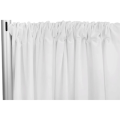 White Polyester 8' Single Drape