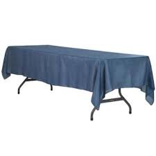 Navy Faux Burlap 90in x 156in Rectangular Tablecloth