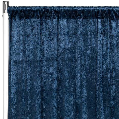 Navy Blue Velvet 14' Single Drape 