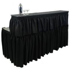 Black Linen Bar Two Level 6Ft Table