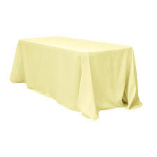 Pastel Yellow 90in x 132in Rectangular Tablecloth