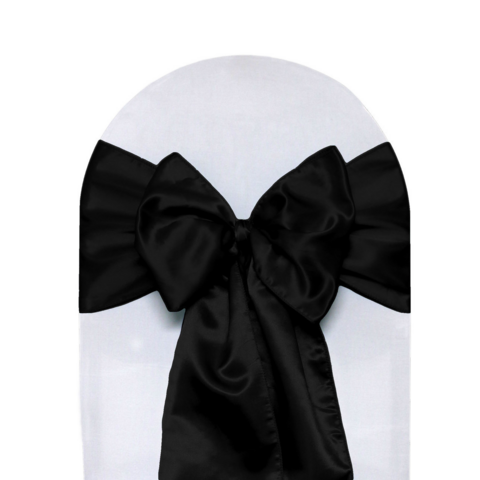 Black Taffeta Sash