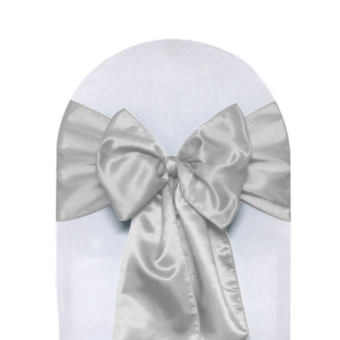 Silver Taffeta Sash