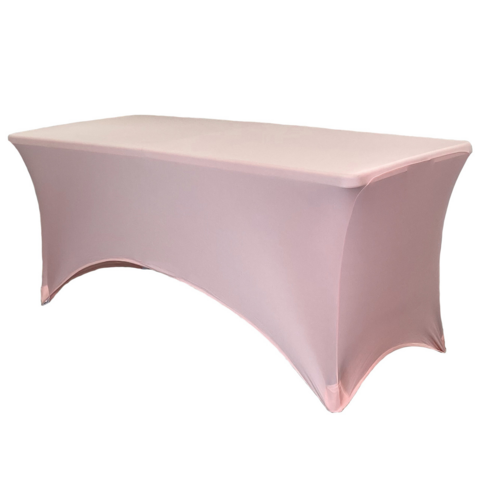 Blush Spandex 8' Rectangular Table Cover