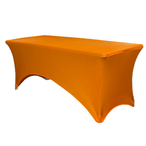 Orange Spandex 6' Rectangular Table Cover
