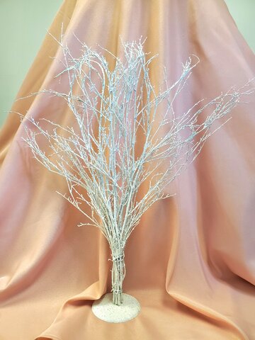 White Glitter Tree Centerpiece