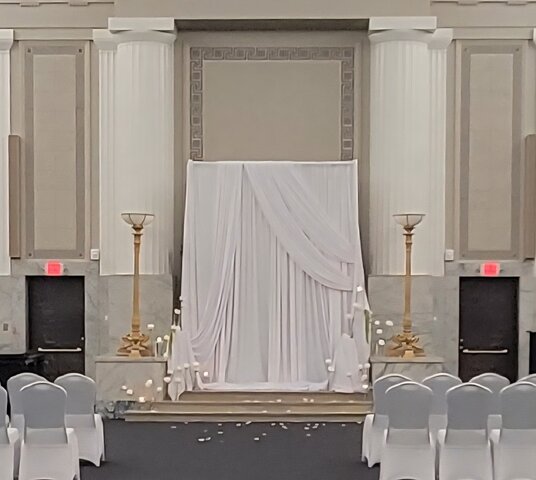 Wedding Pipe and Drape - XL White Opaque Drape 