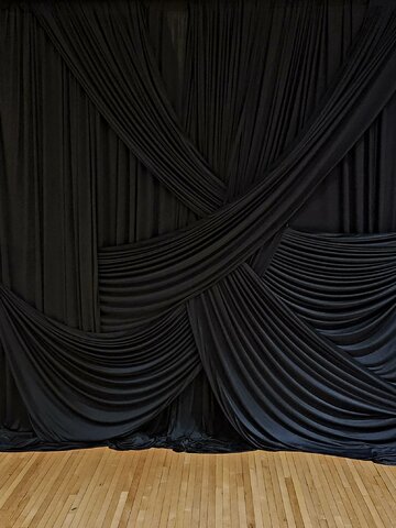 Wedding Pipe and Drape - XL Black Opaque Drape 