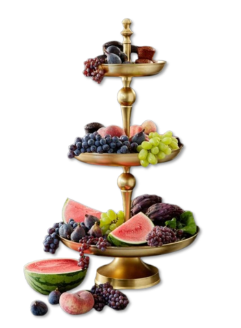 26 1/2in Gold 3-Tier Display Stand