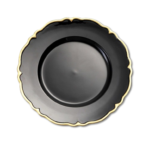 Black Regal Charger Plates