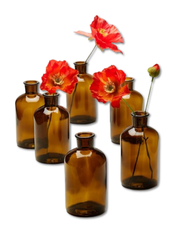 Brown Medicine Bottle Vases