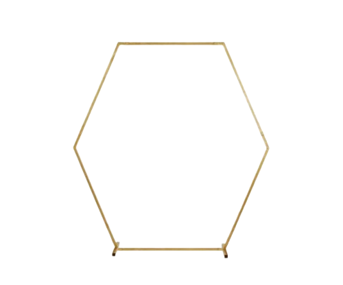 Large Gold Hexagon Arch