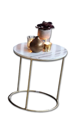 Marble & Gold Side Table