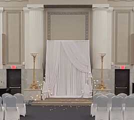 Wedding Pipe and Drape - XL White Opaque Drape 