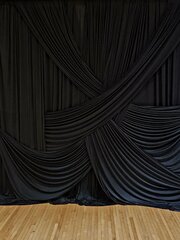 Wedding Pipe and Drape - XL Black Opaque Drape 