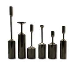 Black Euro Candlestick Set (6 pieces)