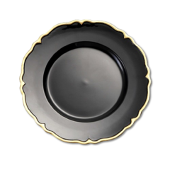 Black Regal Charger Plates