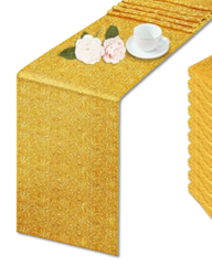 Bright Gold Sequin Table Runner