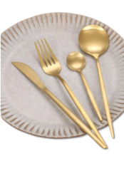 Gold Modern Utensil 3 - Piece Sets