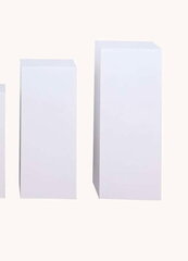 White Pedestal Stand/ Display Stand- Lrg Pair
