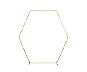 Large Gold Hexagon Arch